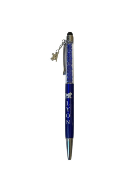 Stylo Lyon Breloque Tactile Bleu 1 chez souvenirsdelyon.com