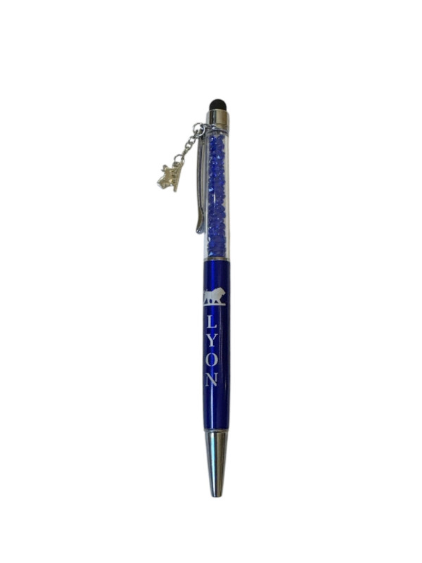 Stylo Lyon Breloque Tactile Bleu 1 chez souvenirsdelyon.com