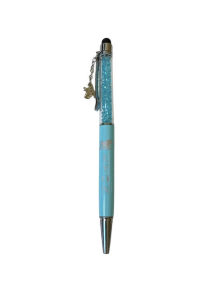 Stylo Lyon Breloque Tactile Turquoise 1 chez souvenirsdelyon.com