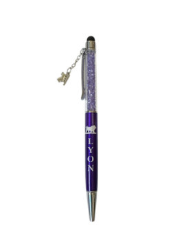 Stylo Lyon Breloque Tactile Violet 1 chez souvenirsdelyon.com