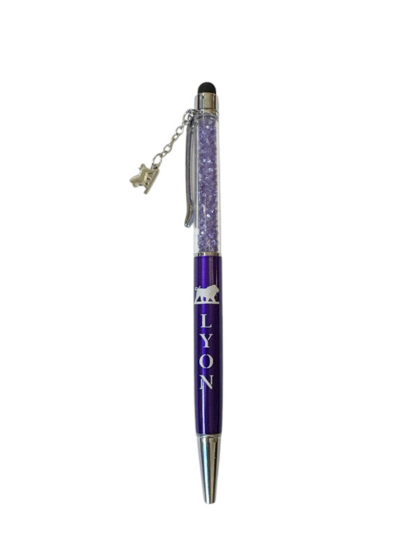 Touch Ball Pen Lyon Charm purple 1 on souvenirsdelyon.com