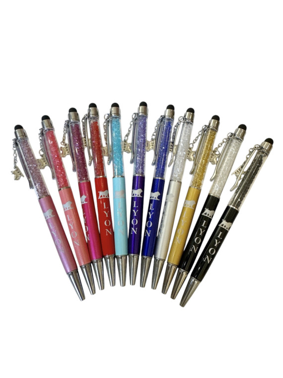 Touch Ball Pen Lyon Charm black/black 2 on souvenirsdelyon.com