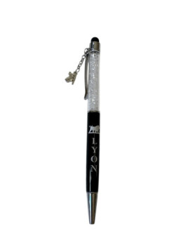 Stylo Lyon Breloque tactile Noir/blanc 1 chez souvenirsdelyon.com