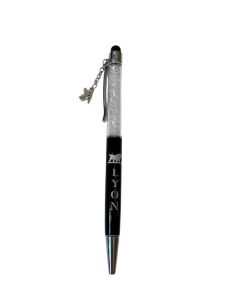 Touch Ball Pen Lyon Charm black/white 1 on souvenirsdelyon.com