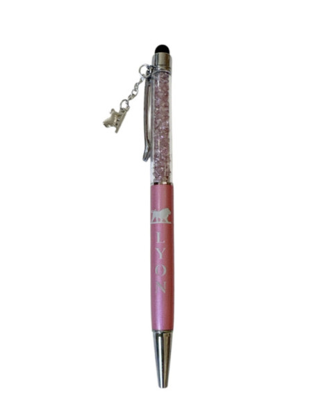 Stylo Lyon Breloque Tactile Rose 1 chez souvenirsdelyon.com