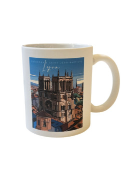Mug Lyon Cathédrale Saint-Jean-Baptise chez Souvenirsdelyon.com