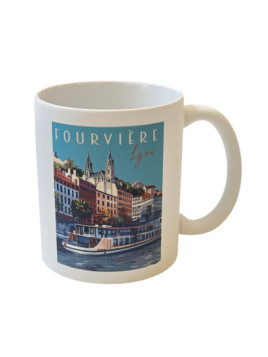 Lyon Fourvière and the Old Lyon mug at souvenirsdelyon.com