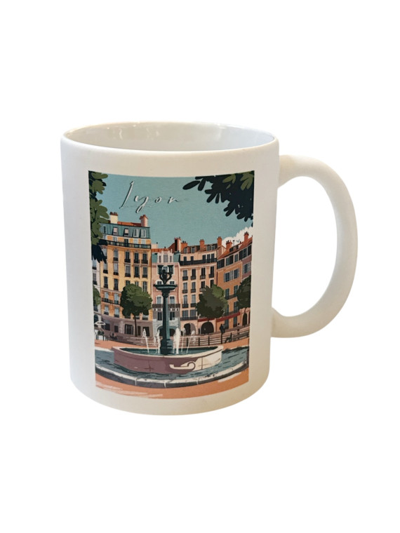 Mug Lyon Place des Jacobins chez Souvenirsdelyon.com