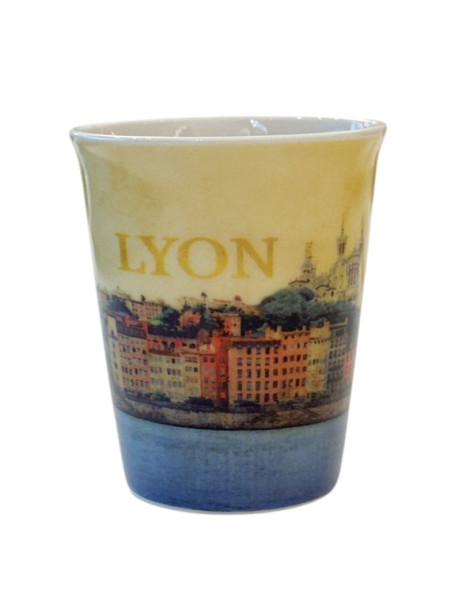 Tasse expresso Lyon rétro chez Souvenirsdelyon.com