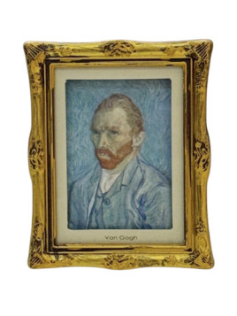 Magnet autoportrait bleu 1 chez Souvenirsdelyon.com