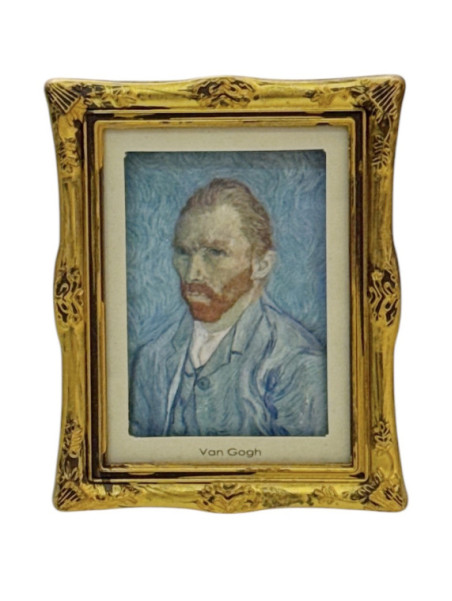 Magnet autoportrait bleu 1 chez Souvenirsdelyon.com