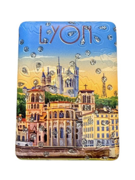 Miroir de poche Lyon Poster fourvière chez Souvenirsdelyon.Com