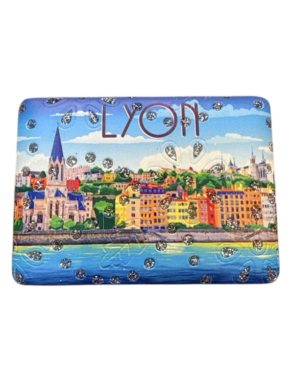 Poster Lyon pocket mirror St Georges at Souvenirsdelyon.Com
