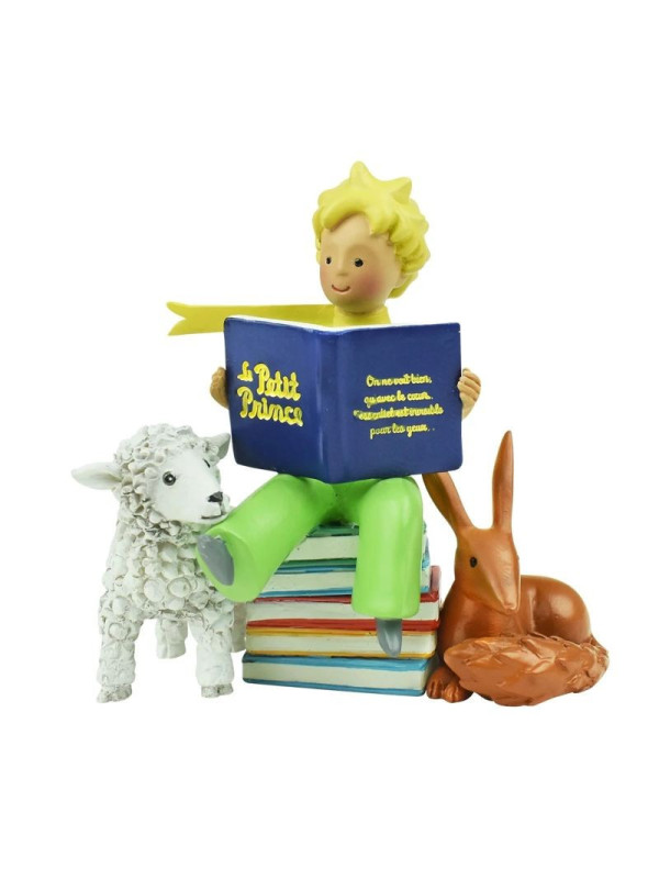 Figurine Le Petit Prince livre, renard et mouton chez souvenirsdelyon.com