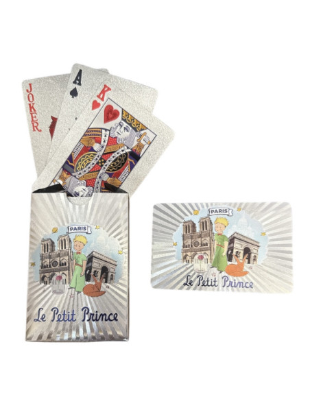Jeu de cartes argenté Le Petit Prince chez souvenirsdelyon.com