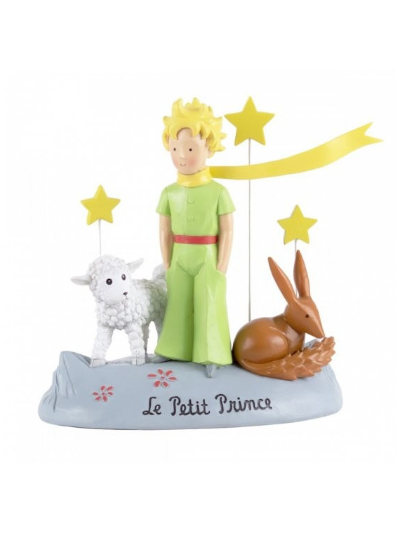 Statuette le Petit Prince, le mouton, le renard et les étoiles chez Souvenirsdelyon.com