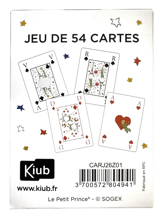 Jeu de cartes bleu 2 Le Petit Prince liberty chez Souvenirsdelyon.Com