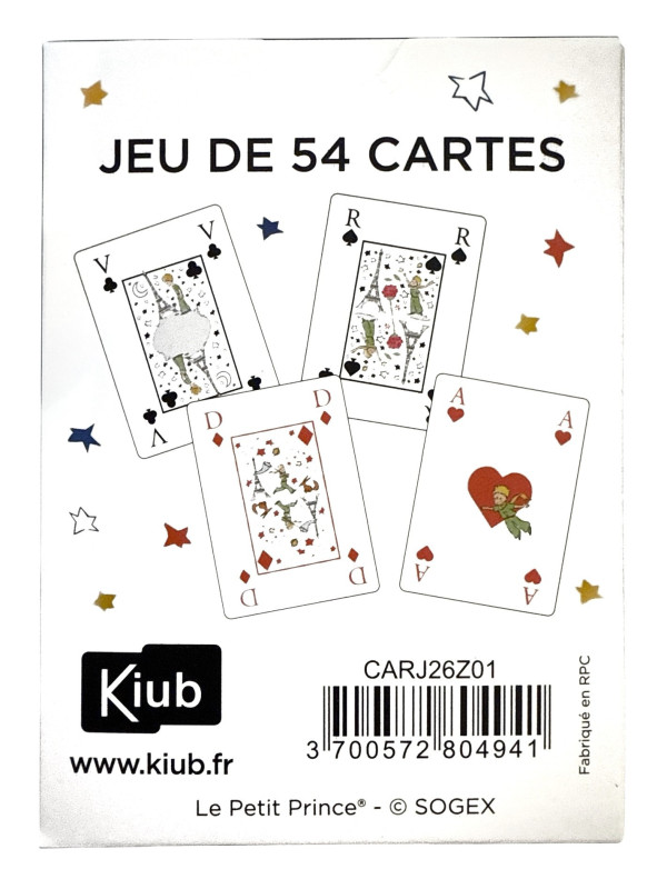 Jeu de cartes bleu 2 Le Petit Prince liberty chez Souvenirsdelyon.Com
