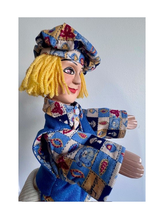 Marionnette le Gamin costume bleu 1 chez Souvenirsdelyon.com