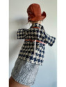 Hand puppet Gnafron houndstooth 3 at Souvenirsdelyon.com