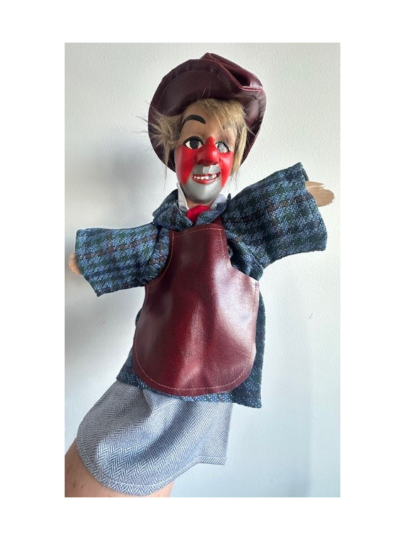 puppet Gnafron blue plaid at Souvenirsdelyon.Com