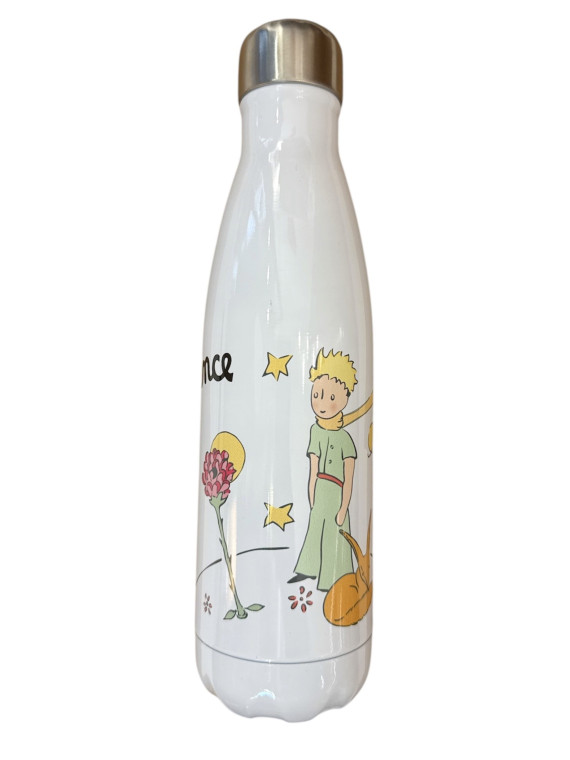 Bouteille isotherme blanche le Petit Prince mouton renard rose chez Souvenirsdelyon.com
