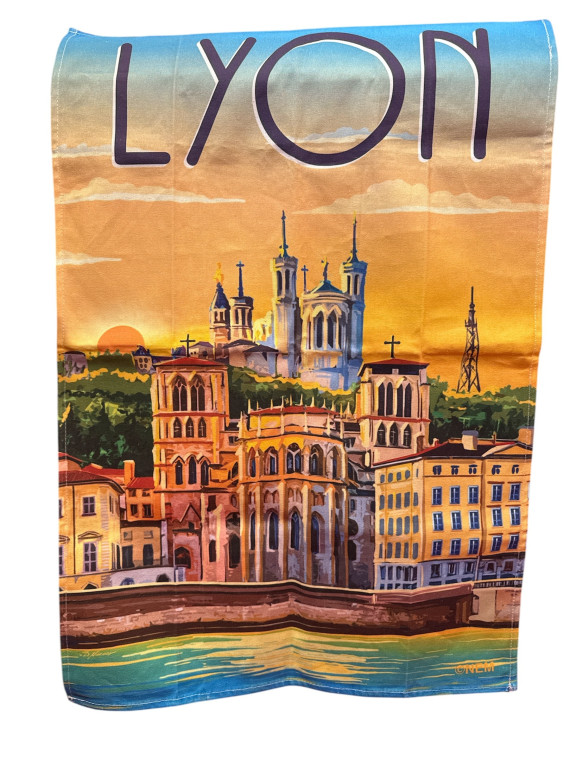 Torchon Lyon poster chez Souvenirsdelyon.com