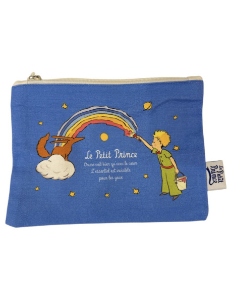 Pochette Le petit prince arc-en-ciel Bleue chez souvenirsdelyon.com