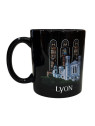 Mug Lyon Basilica stained glass windows black on souvenirsdelyon.com