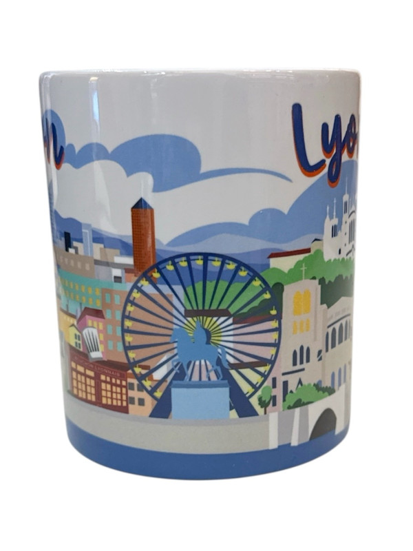 Mug Lyon coeur blanc chez Souvenirsdelyon.com