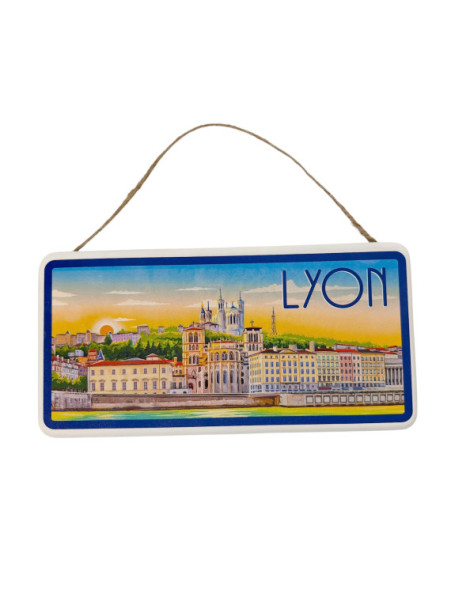 Decorative wall plaque poster yellow Lyon