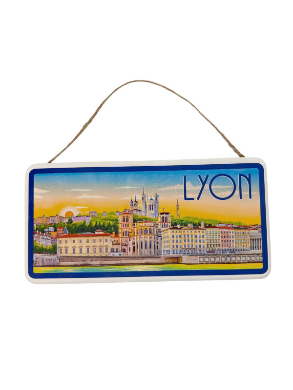 Decorative wall plaque poster yellow Lyon