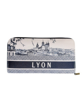 Porte feuille Lyon Robin Ruth bleu chez souvenirsdelyon.com