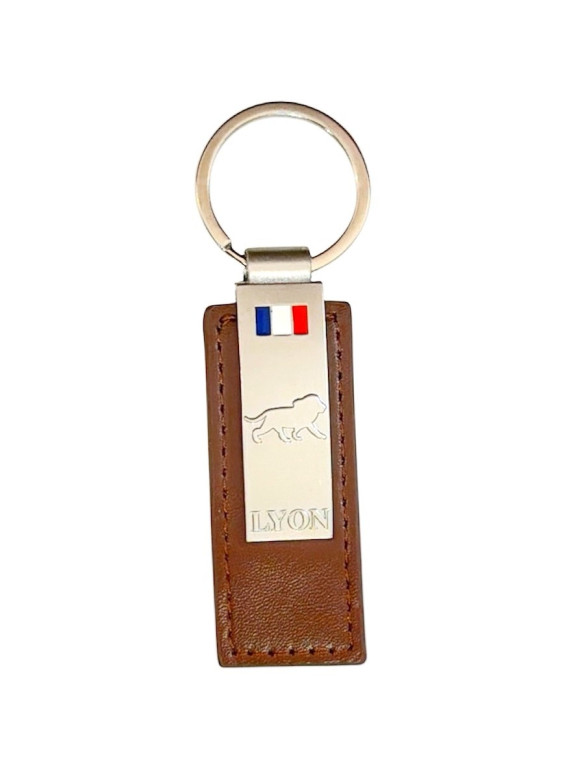 Porte clé cuir Lyon chez Souvenirsdelyon.com