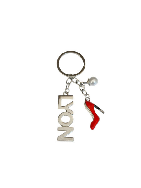 Porte-clés Escarpin Lyon chez souvenirsdelyon.com