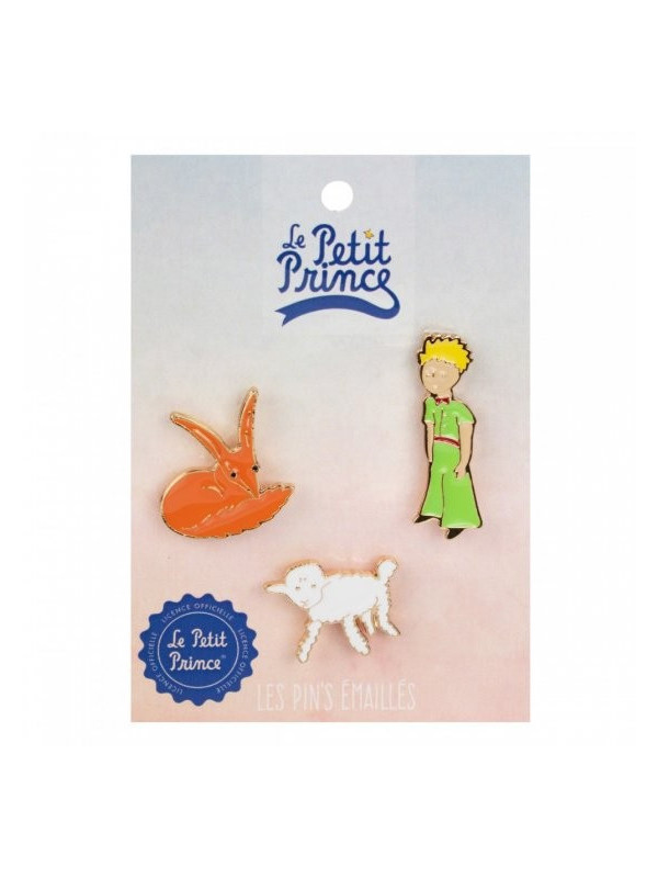 Set of 3 enamel pins The Little Prince Souvenirs de Lyon.com