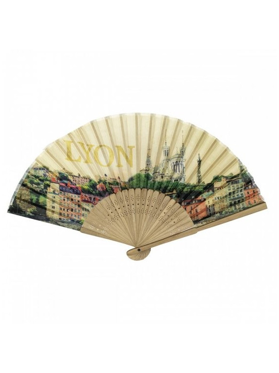 Eventail bambou Lyon vintage chez Souvenirsdelyon.com