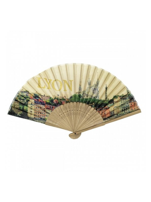 Eventail bambou Lyon vintage chez Souvenirsdelyon.com