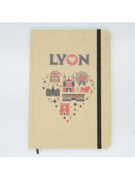 Carnet Lyon monuments A5 rouge chez Souvenirsdelyon.com