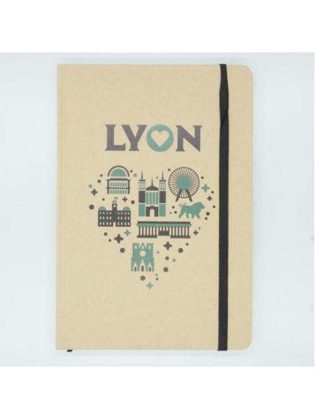 Carnet Lyon monuments A5 vert chez Souvenirsdelyon.com