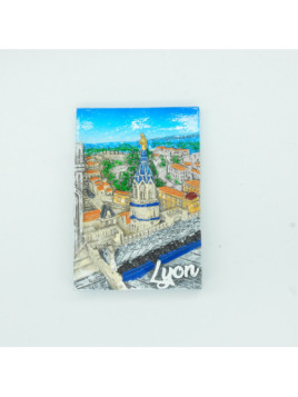 Magnet Lyon roofs of Fourvière Magnet Lyon with a view over the rooftops of Fourvière Souvenirsdelyon.com