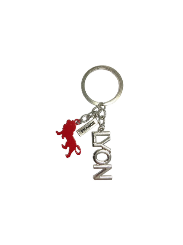 Porte-clés Lyon Onlylyon argent chez Souvenirsdelyon.com
